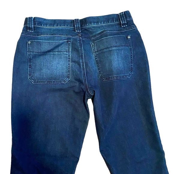 Prana Womens Honour Mid-Rise‎ Relaxed Fit Straight Boyfriend Dark Jeans … - Picture 4 of 10